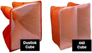 two orange cube air filters