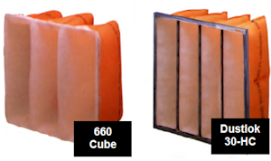 two orange cube air filters