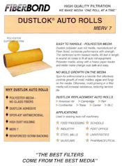 Filters brochure (PDF) Dustlok Auto Rolls MERV 7 Brochure