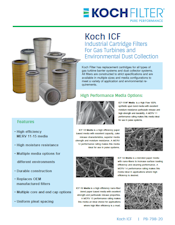 koch industrial cartridge filters brochure cover