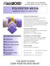 Polyester Media MERV 7 and 6 Brochure