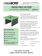 Rigid Pad Filter MERV 6 Brochure