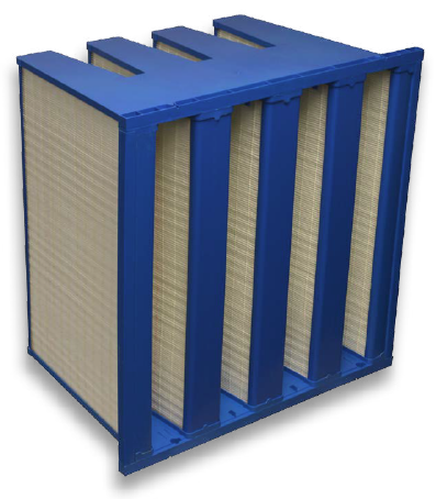 blue and white cube air filter