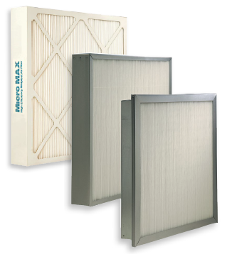 three large square air filters lined up