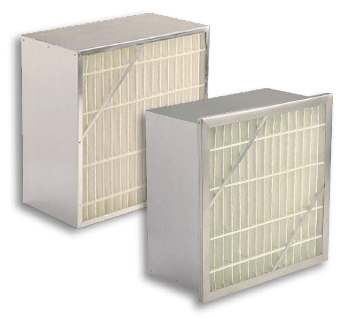 two box sized air filters lined up