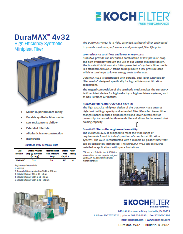 DuraMAX air filter brochure cover