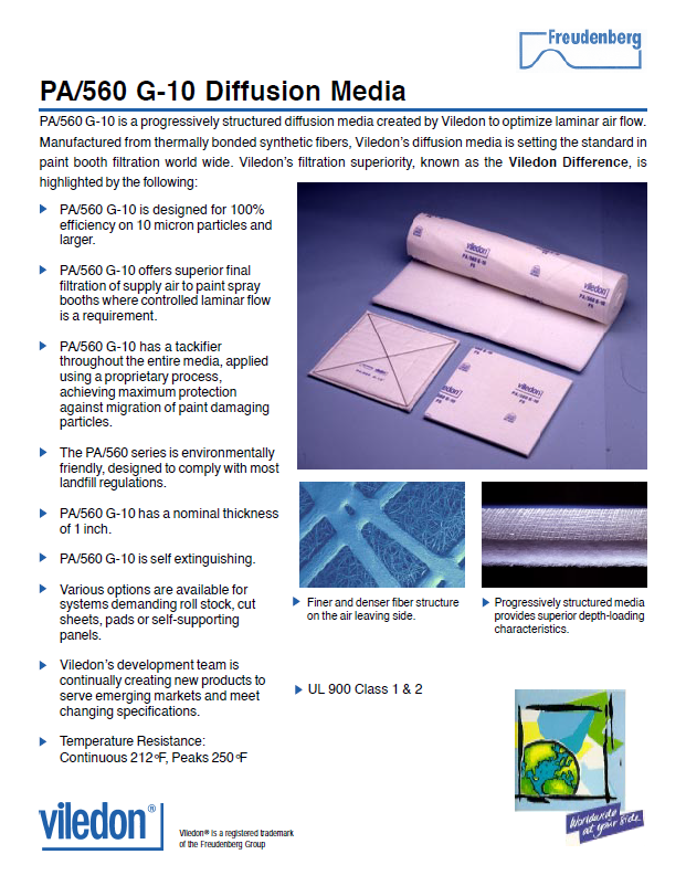 Pa 560 G1- diffusion media brochure