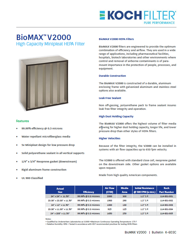 biobax v2000 brochure cover