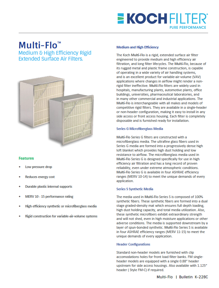 multi flo brochure cover